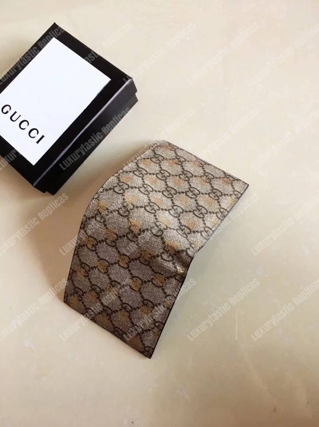 G*u*i gg sup*e bees wallet beige/ebony