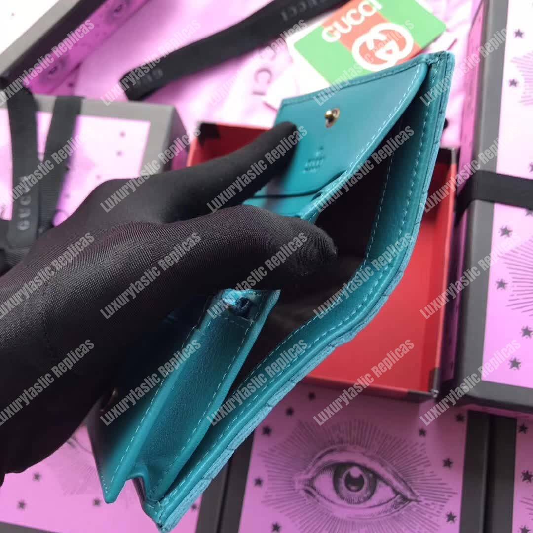 G*u*i gg marmont card case velvet aquamarine