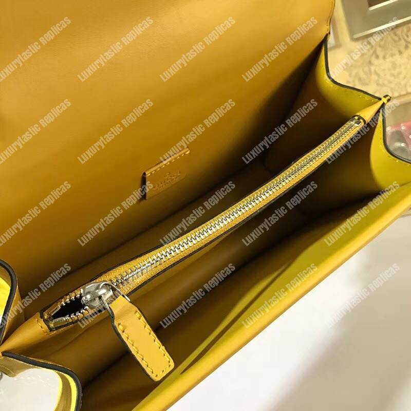 G*u*i dionysus crystal and bow small shoulder bag yellow