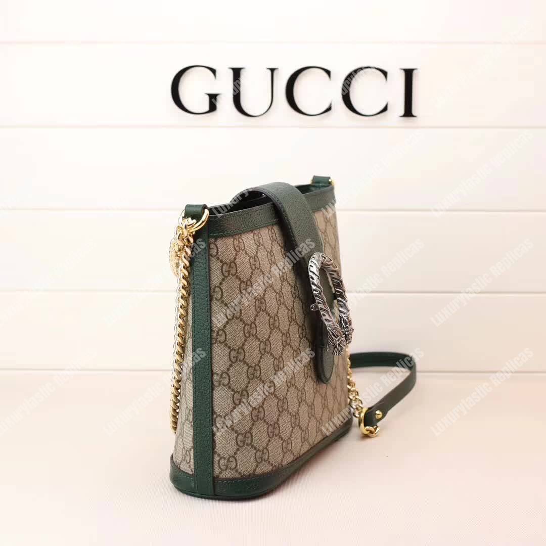 G*u*i dionysus medium gg bucket bag green
