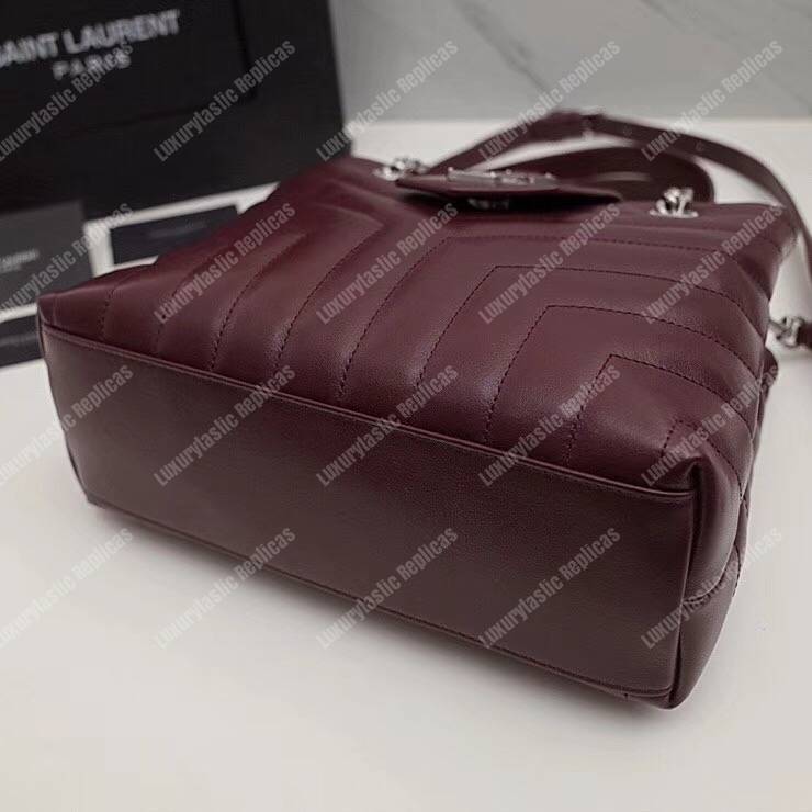 Saint Laurent Small Loulou Shopping Bag Dark Red
