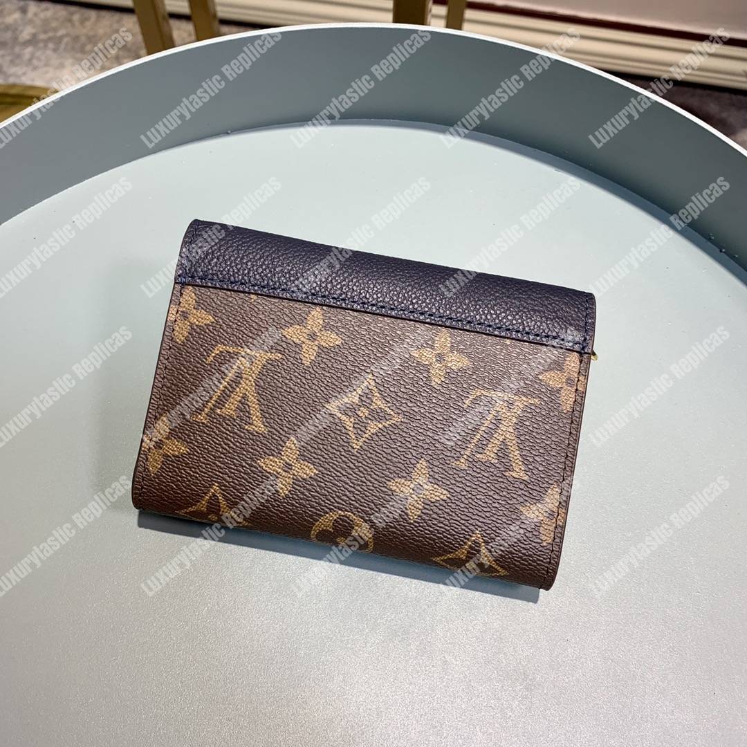 LV Pallas Compact Wallet Monogram Navy Blue