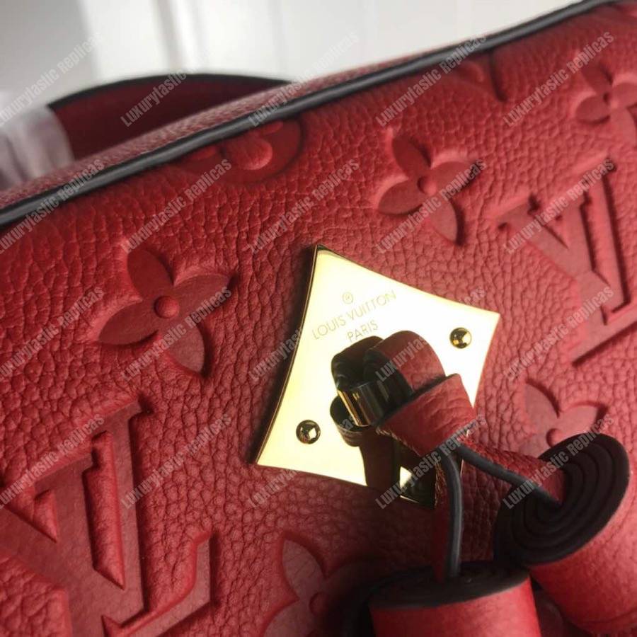 LV Saintonge Monogram Empreinte Leather Scarlet