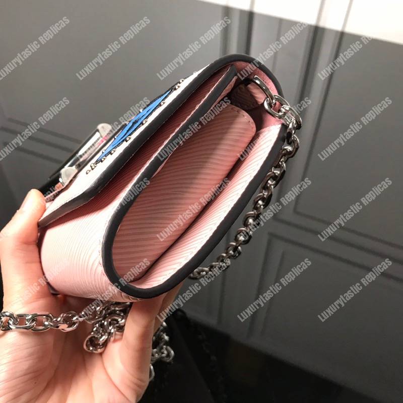LV Twist Chain Wallet Epi Leather Travel and Trunk-Making Heritage Pink