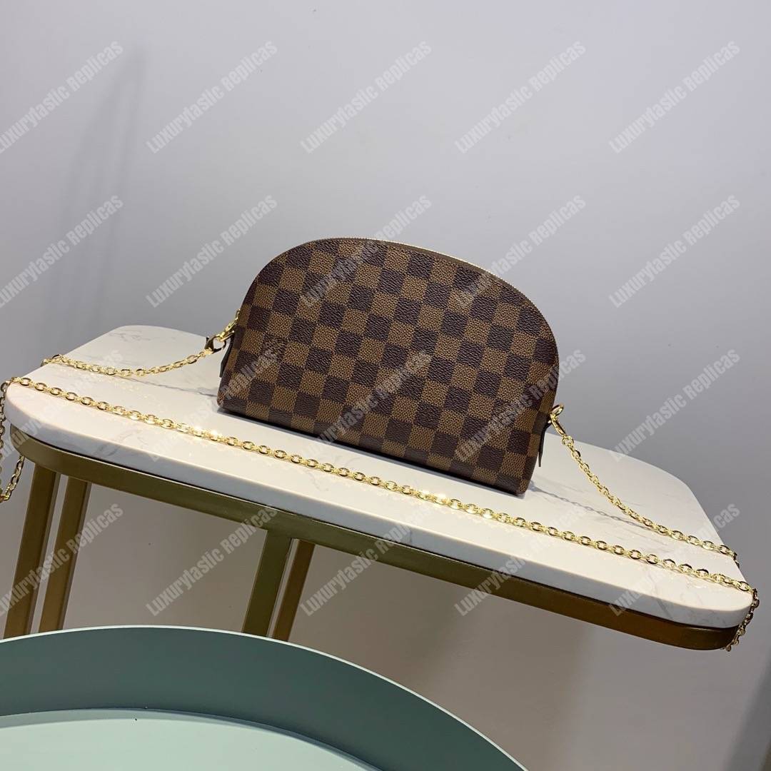 LV Cosmetic Pouch GM Damier Ebene Canvas
