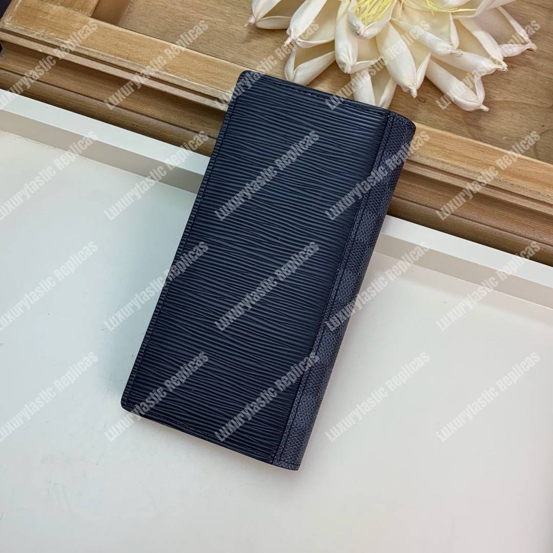 LV Brazza Wallet Epi Leather Damier Graphite
