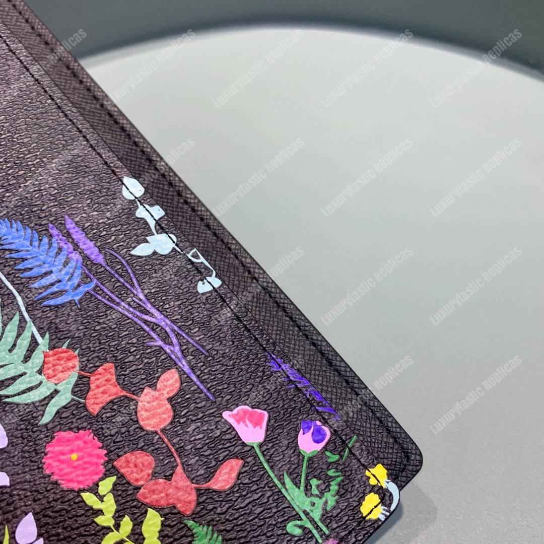 LV Flower Brazza Wallet Monogram Eclipse Canvas