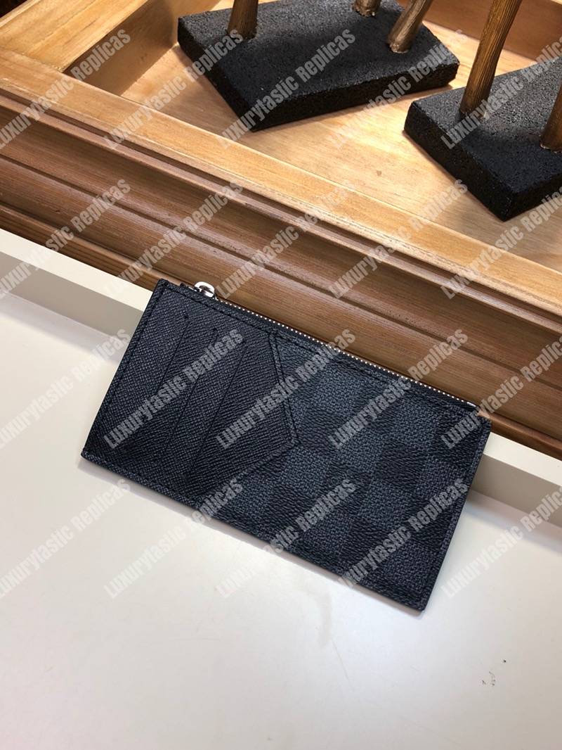 LV Coin Card Holder Damier Graphite Canvas