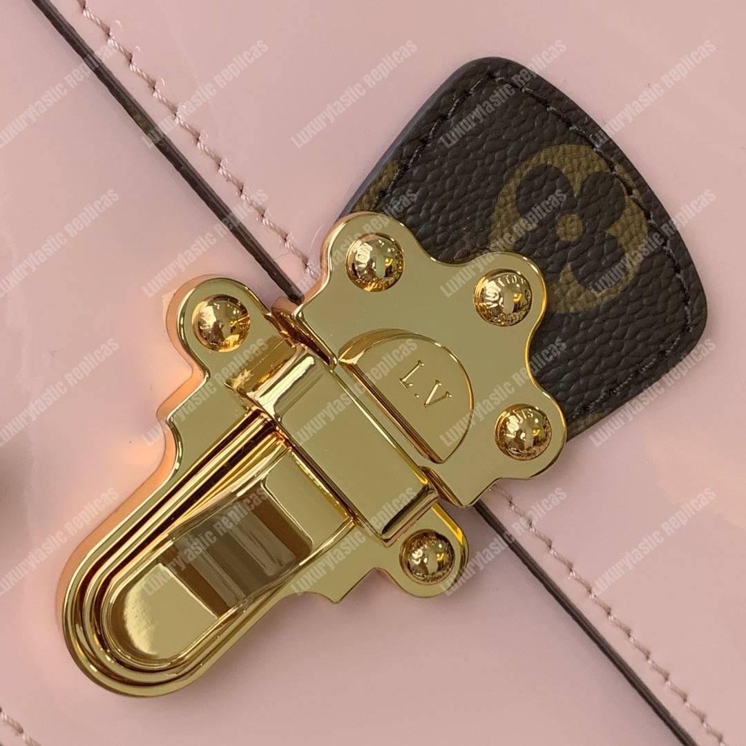 LV Cherrywood BB Smooth Patent Monogram Rose Ballerine