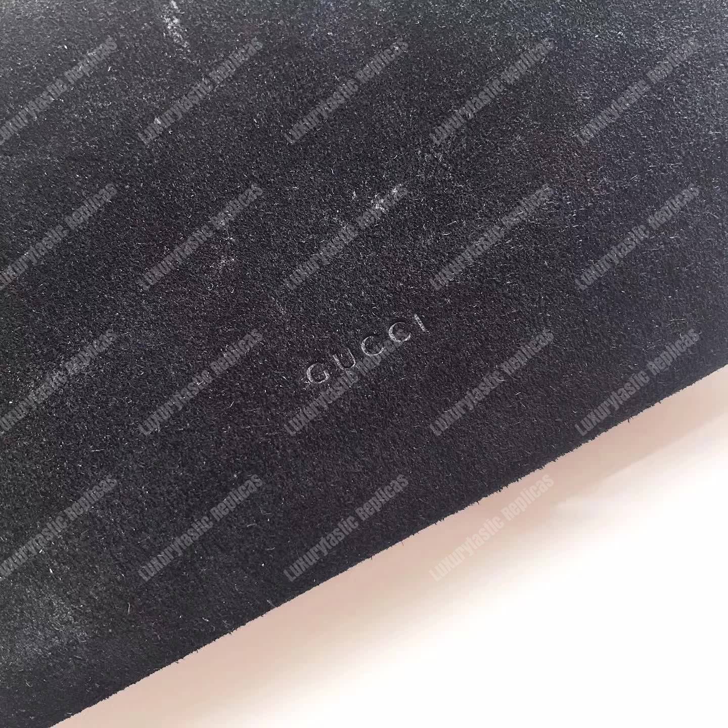 G*u*i dionysus suede mini chain bag black