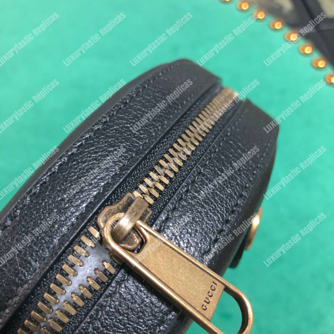 G*u*i gg velvet round shoulder bag red