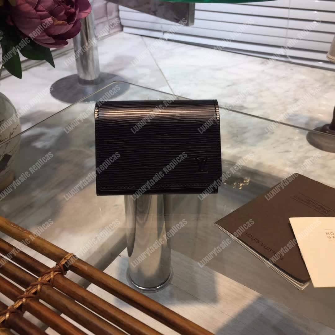 LV Enveloppe Carte De Visite Epi Leather Noir