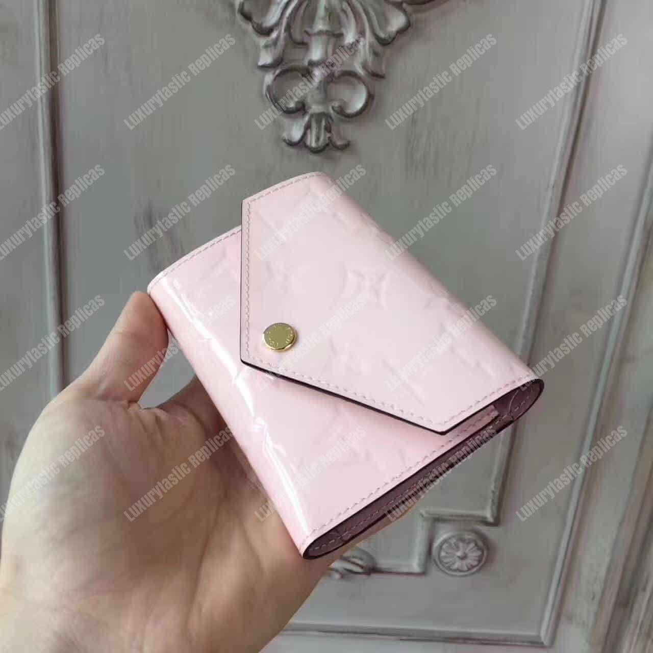 LV Victorie Wallet Monogram Vernis Leather Rose Ballerine
