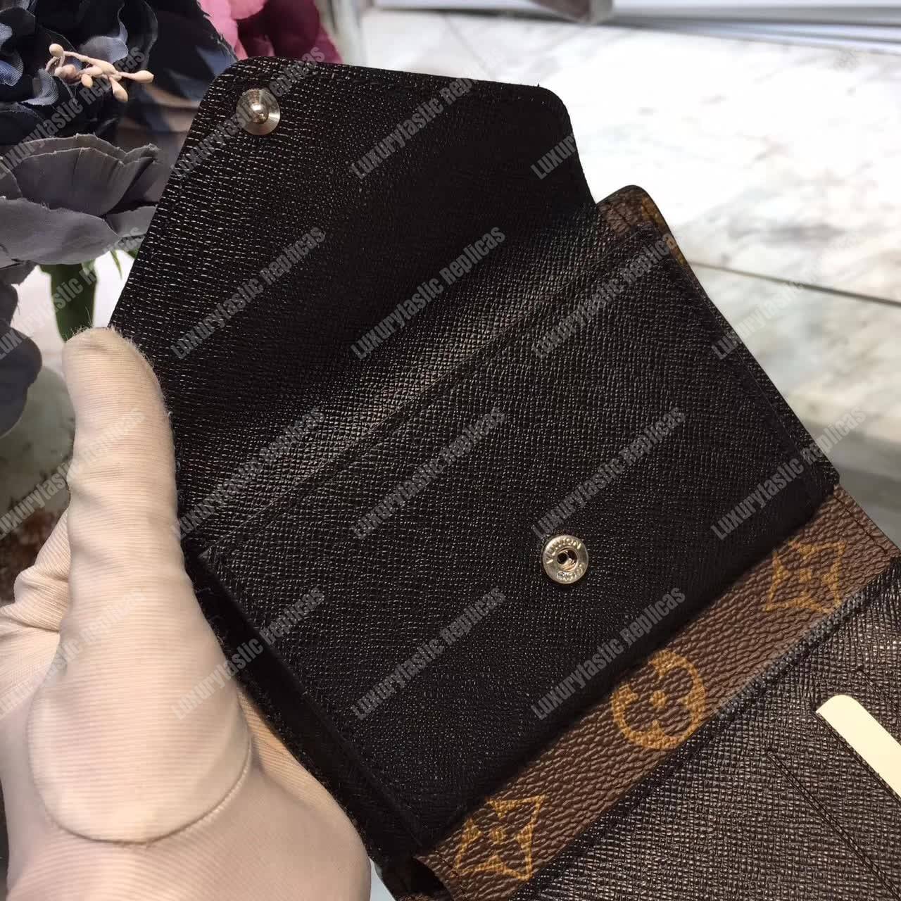 LV Marie Lou Compact Wallet Noir