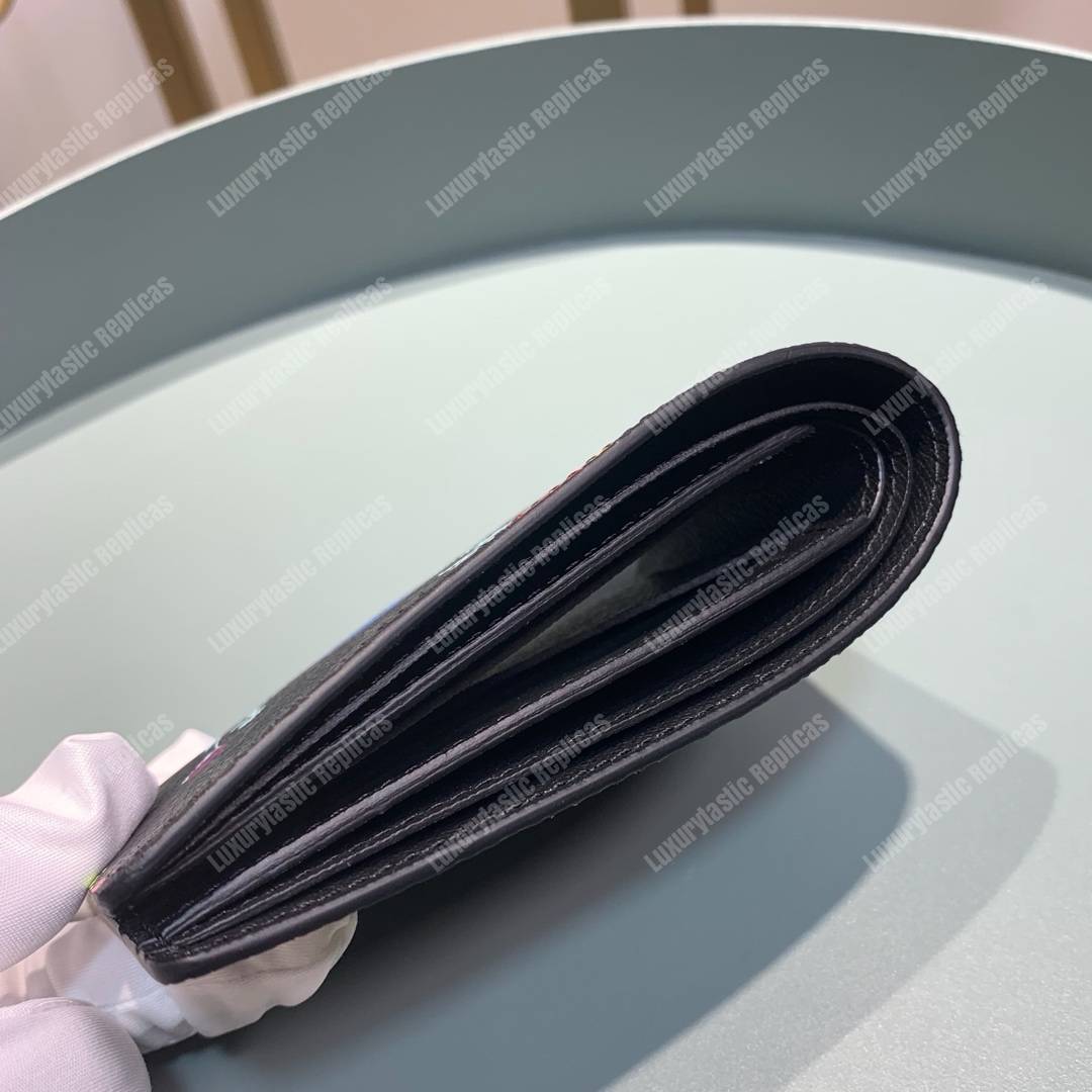 LV Flower Slender Wallet Monogram Eclipse Canvas