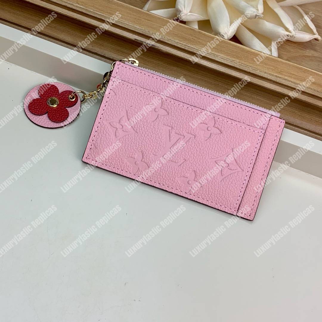 LV Zipped Card Holder Monogram Pink