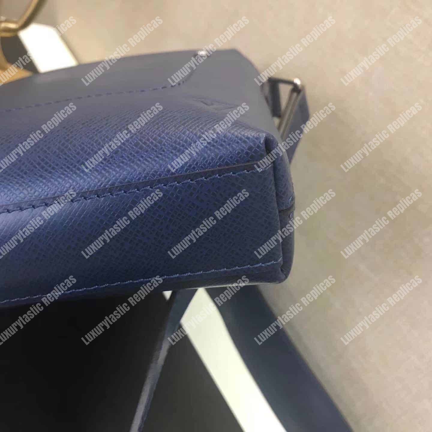 LV Pochette Grigori Cowhide Leather Dark Blue