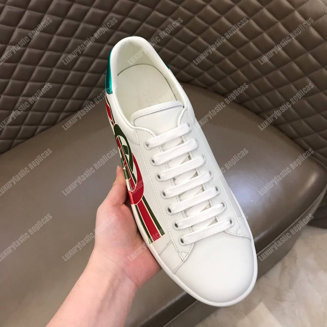 G*u*i ace sneaker with interlocking g white