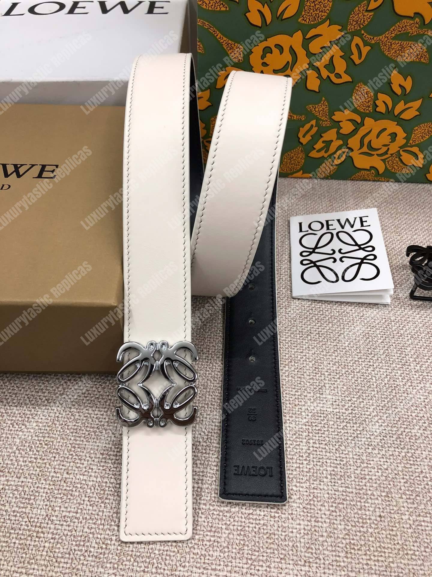 Loewe Anagram Belt 3.2Cm White