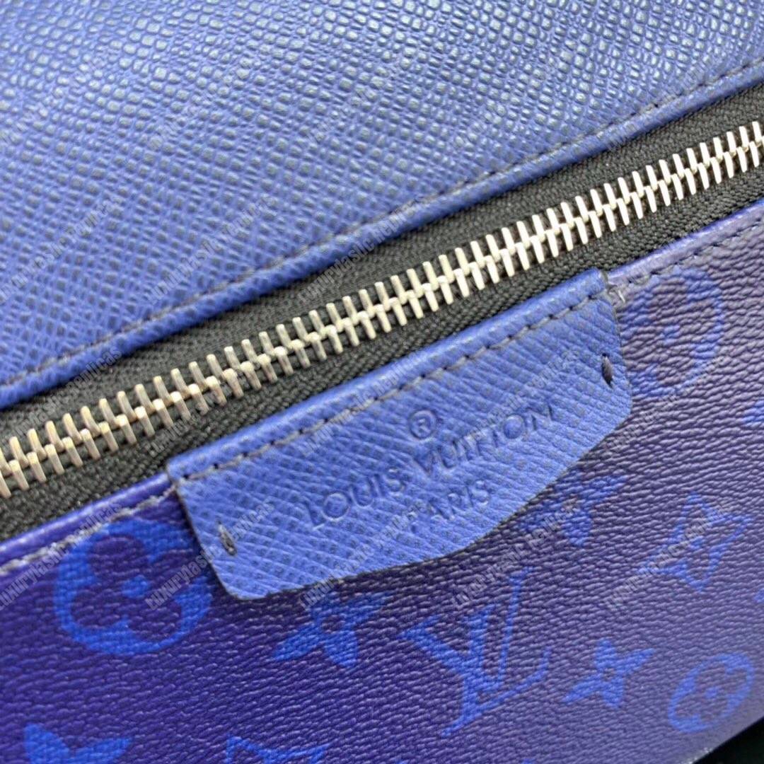 LV Discovery Backpack PM Taiga Leather Monogram Cobalt