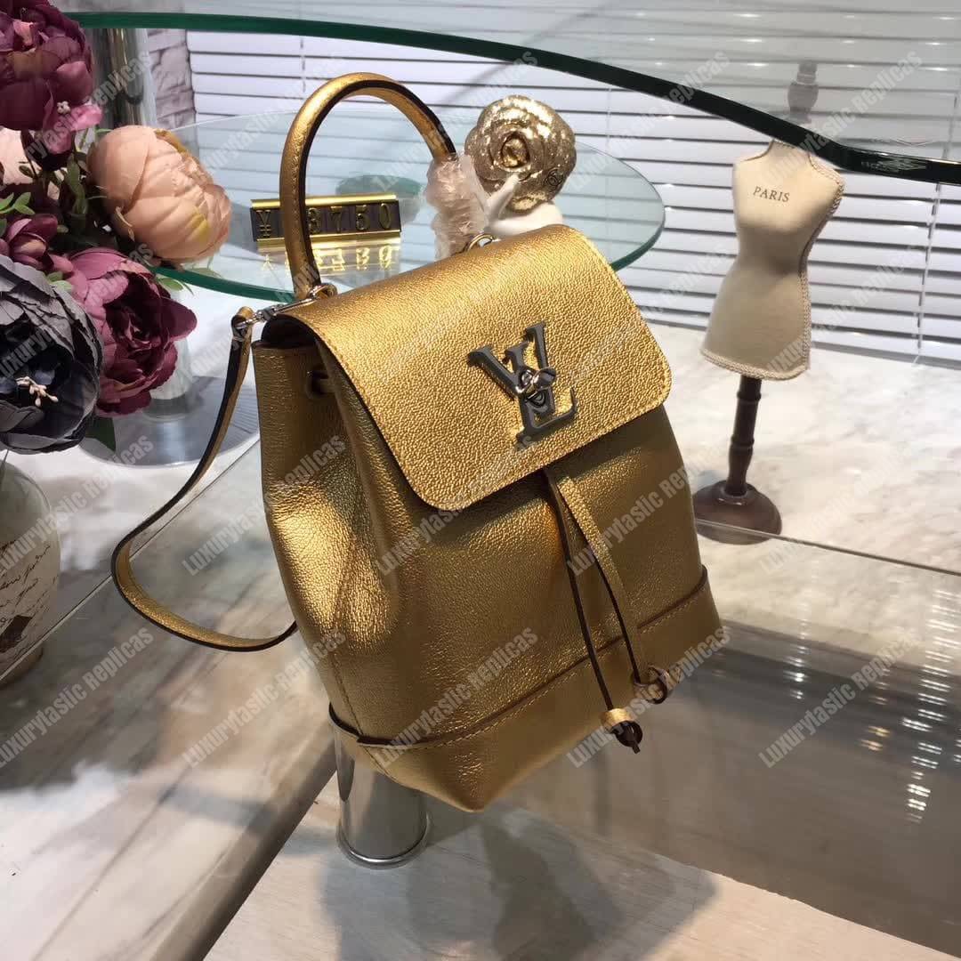 LV Lockme Backpack Mini Gold