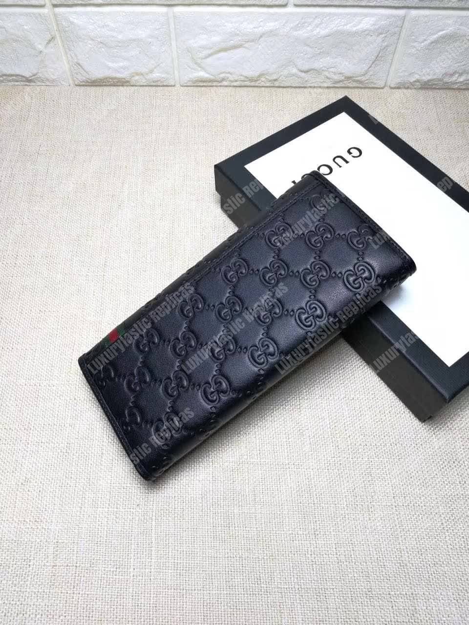 G*u*i gg continental offset web wallet black