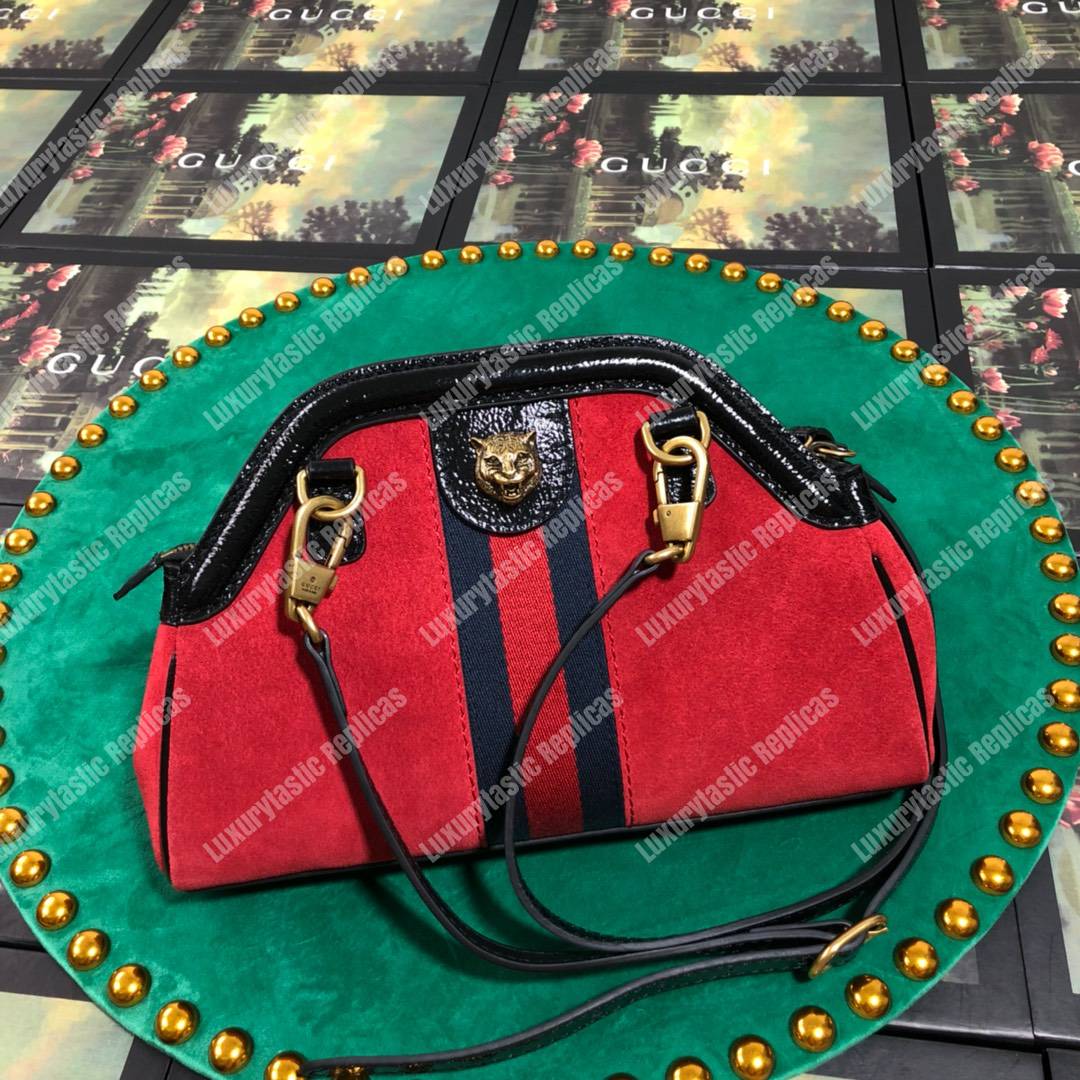 G*u*i re(belle) small shoulder bag suede red