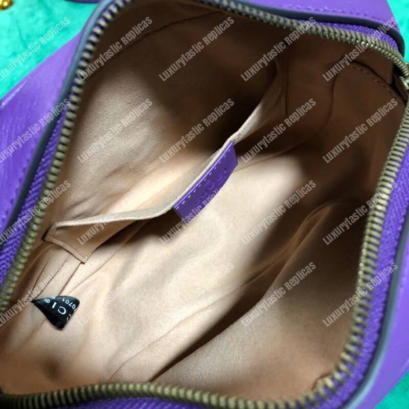 G*u*i gg marmont matelassé mini bag purple