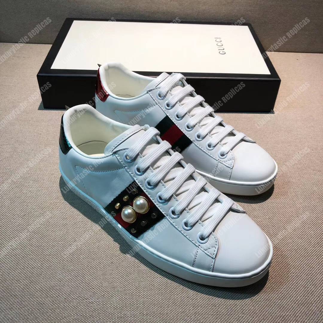 G*u*i women’s ace studded leather sneaker