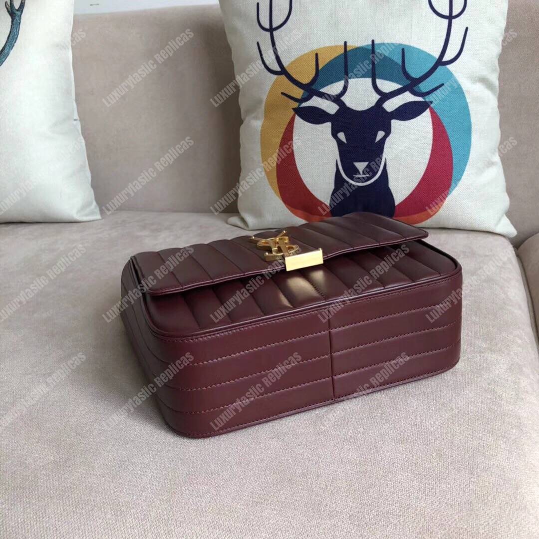 Saint Laurent Vicky Large Dark Red