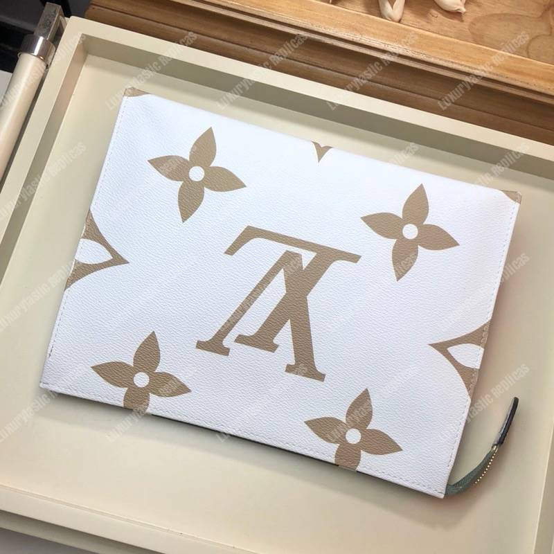 LV Toilet Pouch XL Monogram Khaki