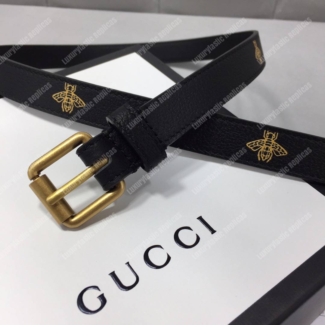 G*u*i belt with bees and stars print