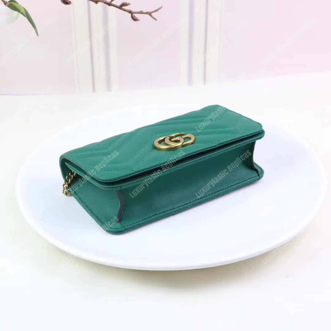 G*u*i gg marmont mini leather bag aquamarine