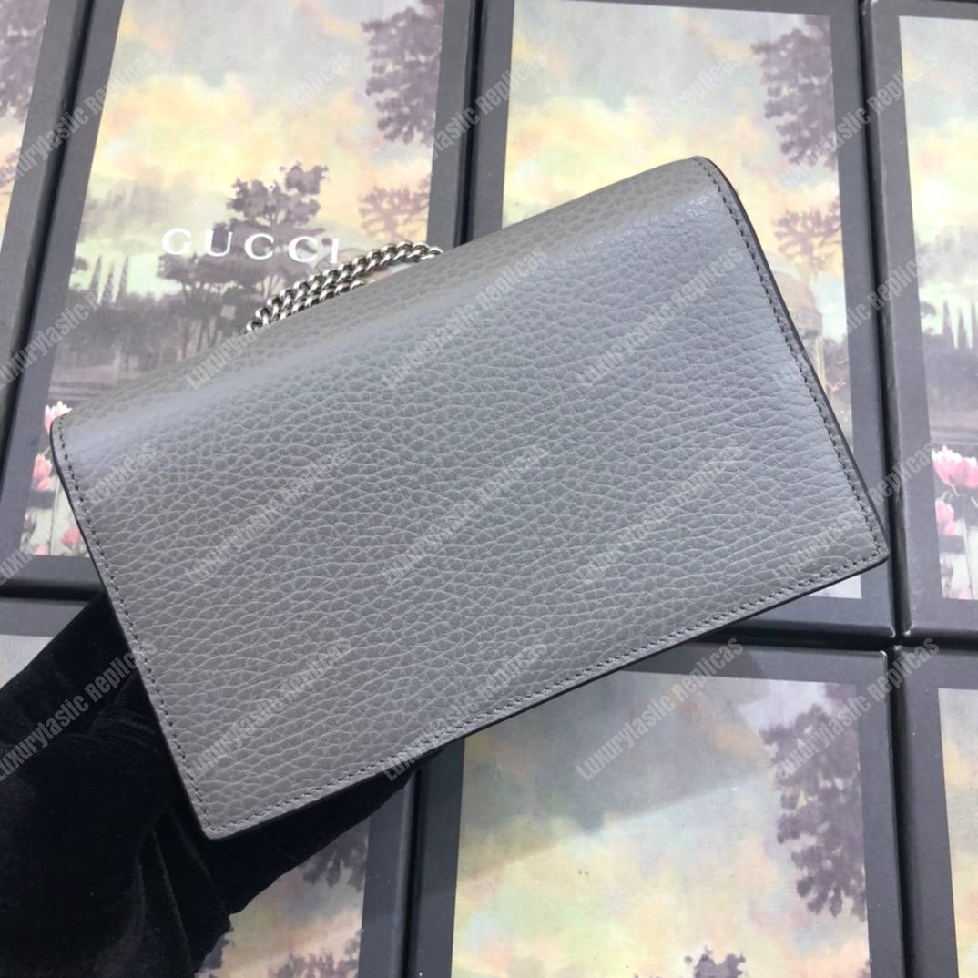 G*u*i dionysus leather super mini bag grey