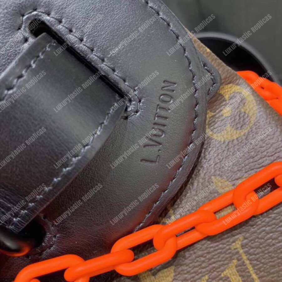 LV Steamer PM Taiga Leather Monogram Brown