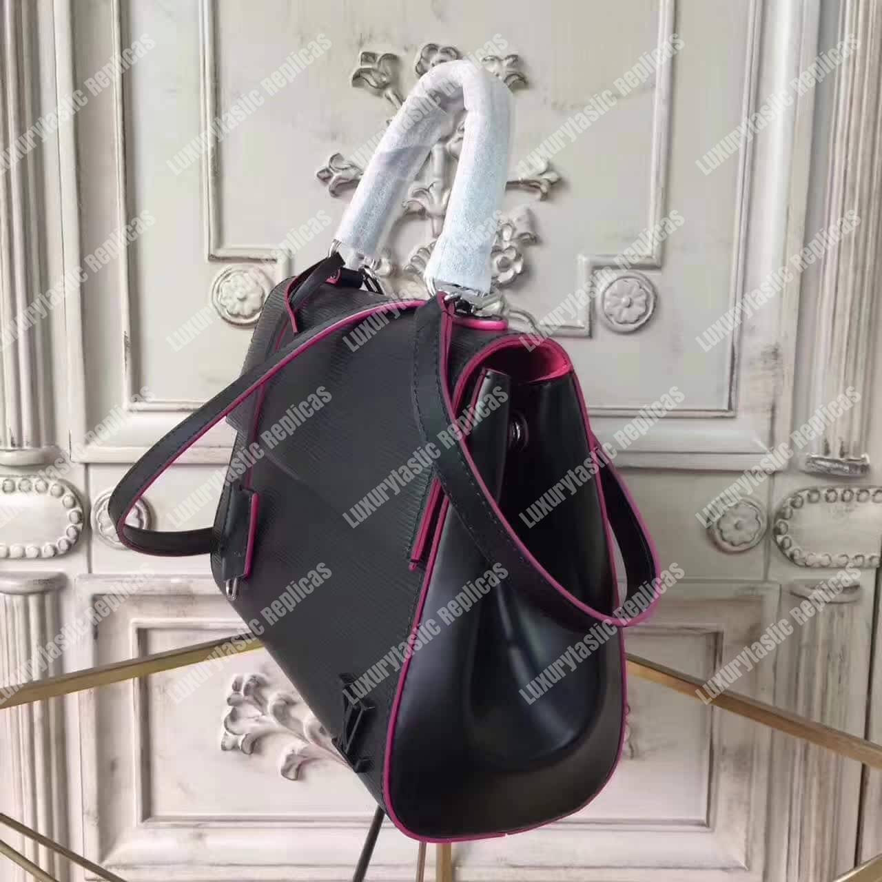 LV Cluny BB Bag Epi Leather Noir Rose
