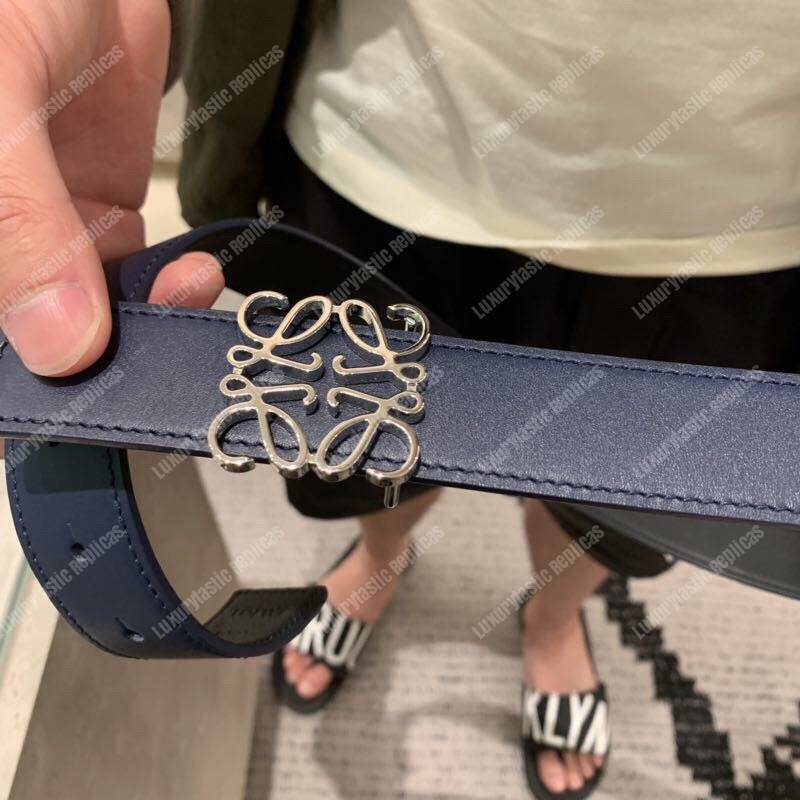 Loewe Anagram Belt 3.2Cm Dark Blue