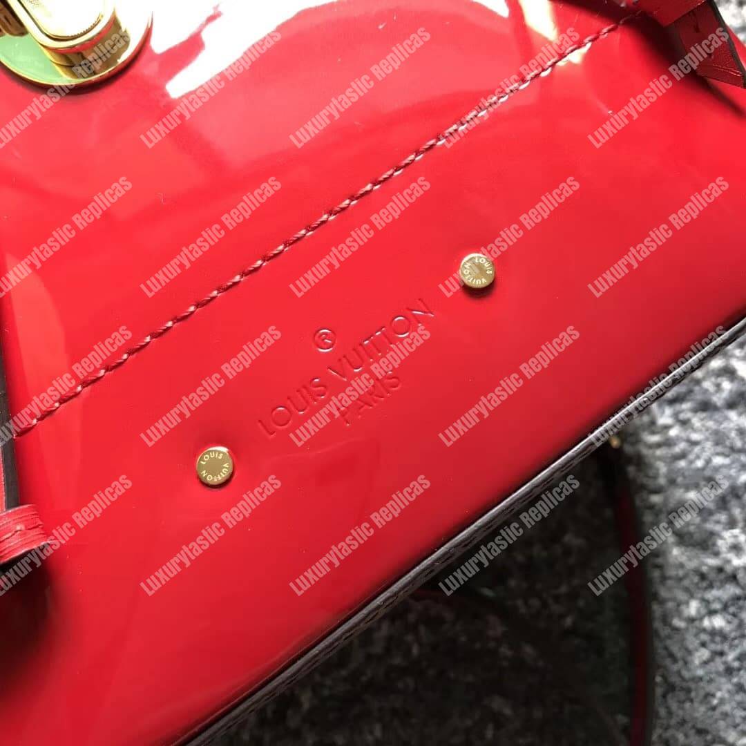 LV Hot Springs Backpack Patent Leather Red