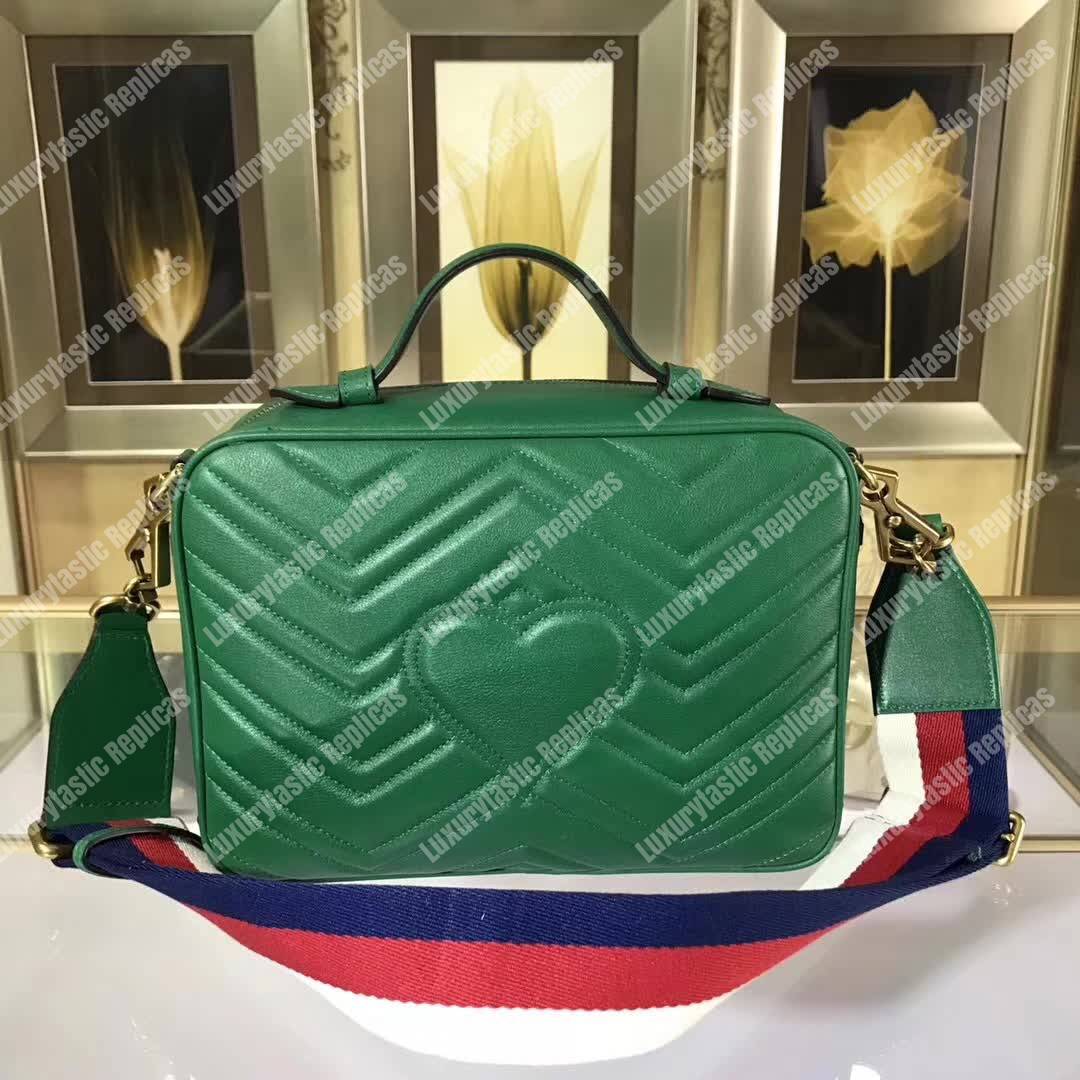 G*u*i gg marmont small shoulder bag emerald green