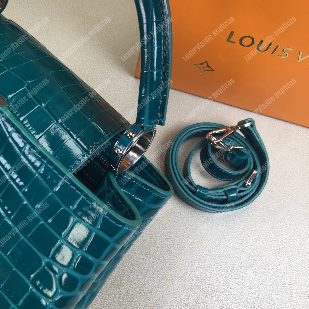 LV Capucines BB Crocodilien Brillant Cactus