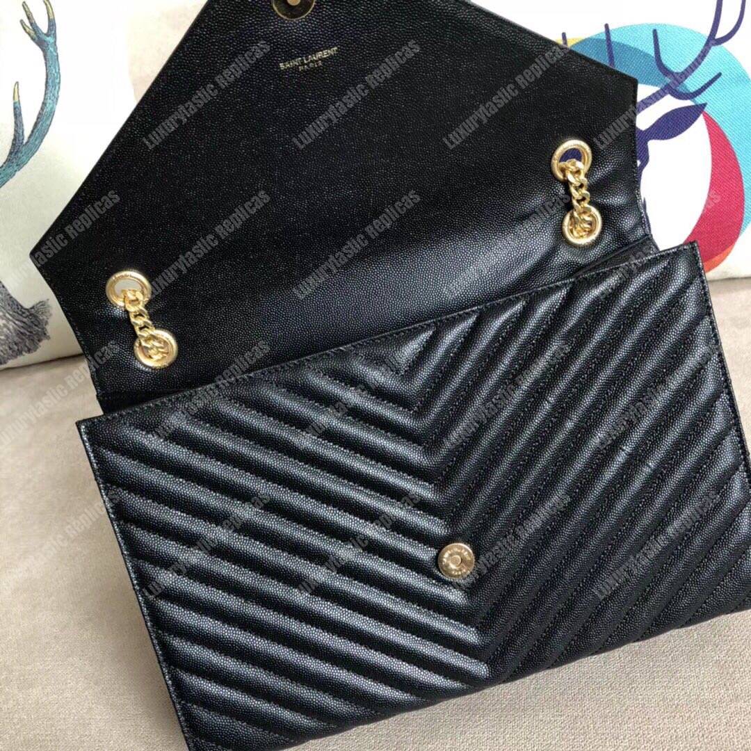 Saint Laurent Large Envelope Chain Bag Black