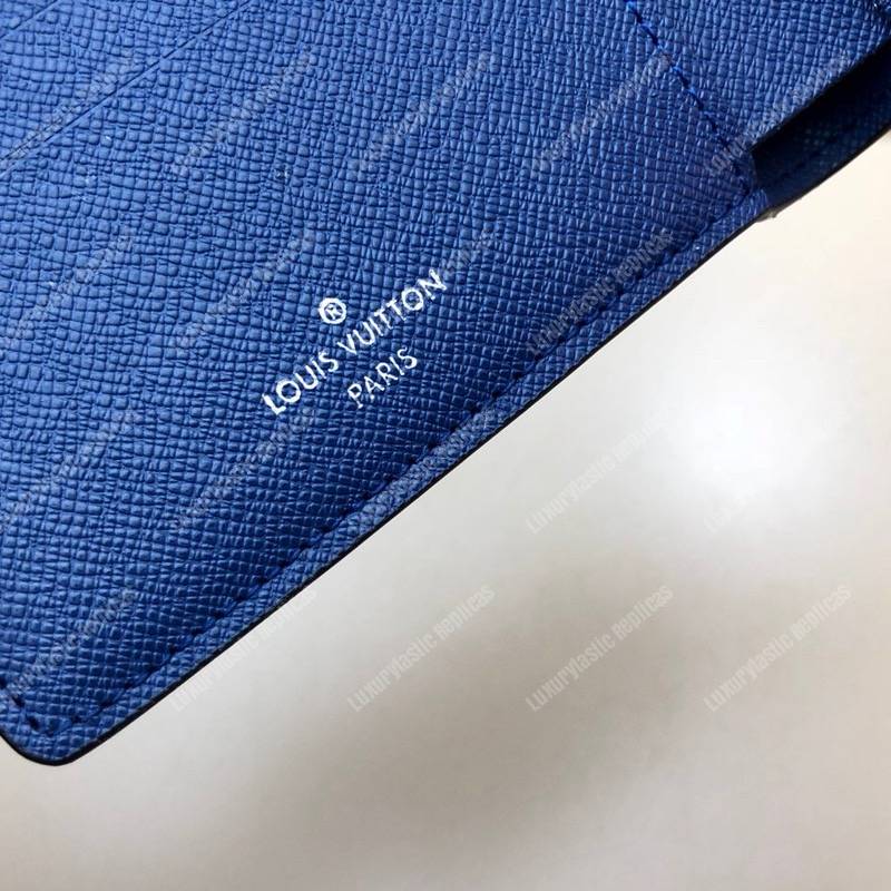 LV Multiple Wallet Taiga Monogram Navy Blue