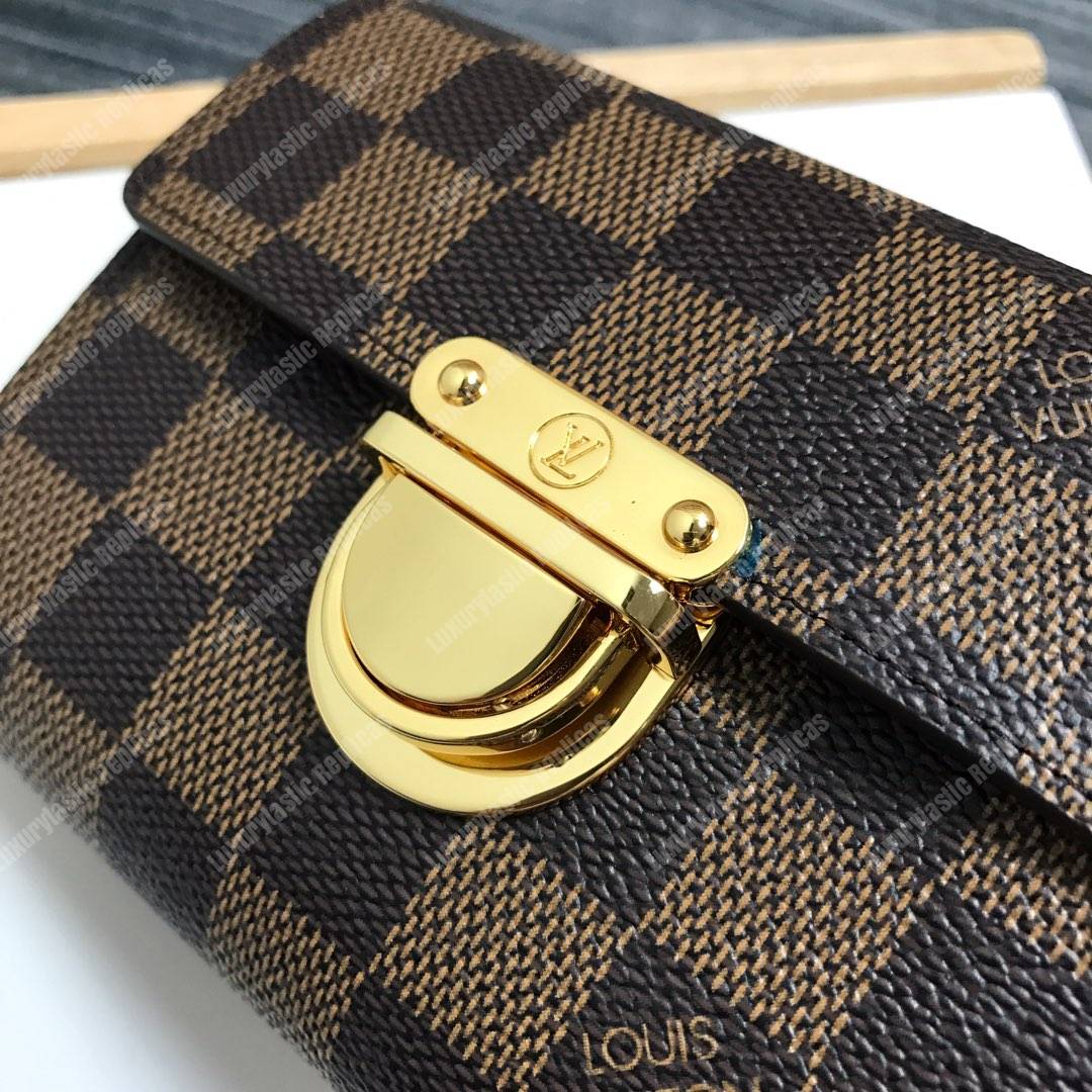 LV Portefeuille Koala Tri-Fold Wallet Damier Ebene