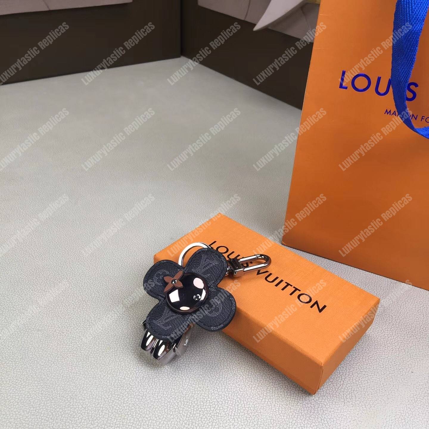 LV Vivienne Bag Charm and Key Holder Monogram Eclipse