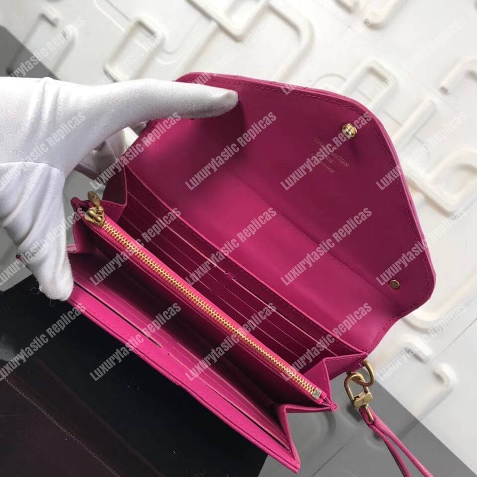 LV New Wave Long Wallet Rose Freesia Pink