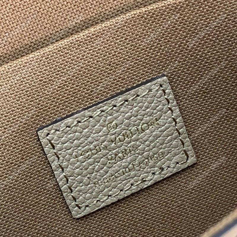 LV Pochette Felicie Monogram Empreinte Leather Papyrus
