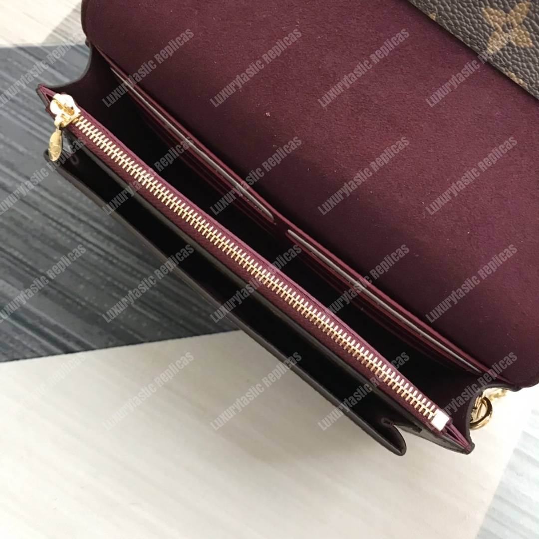 LV Vavin Chain Wallet Monogram Bordeaux Noir