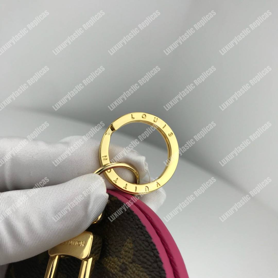 LV Mirror Bag Charm & Key Holder Monogram/Fuchsia