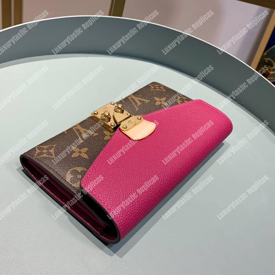 LV Pallas Wallet Monogram Canvas Fuchsia