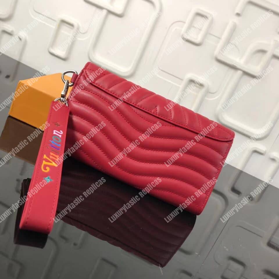 LV New Wave Long Wallet Red